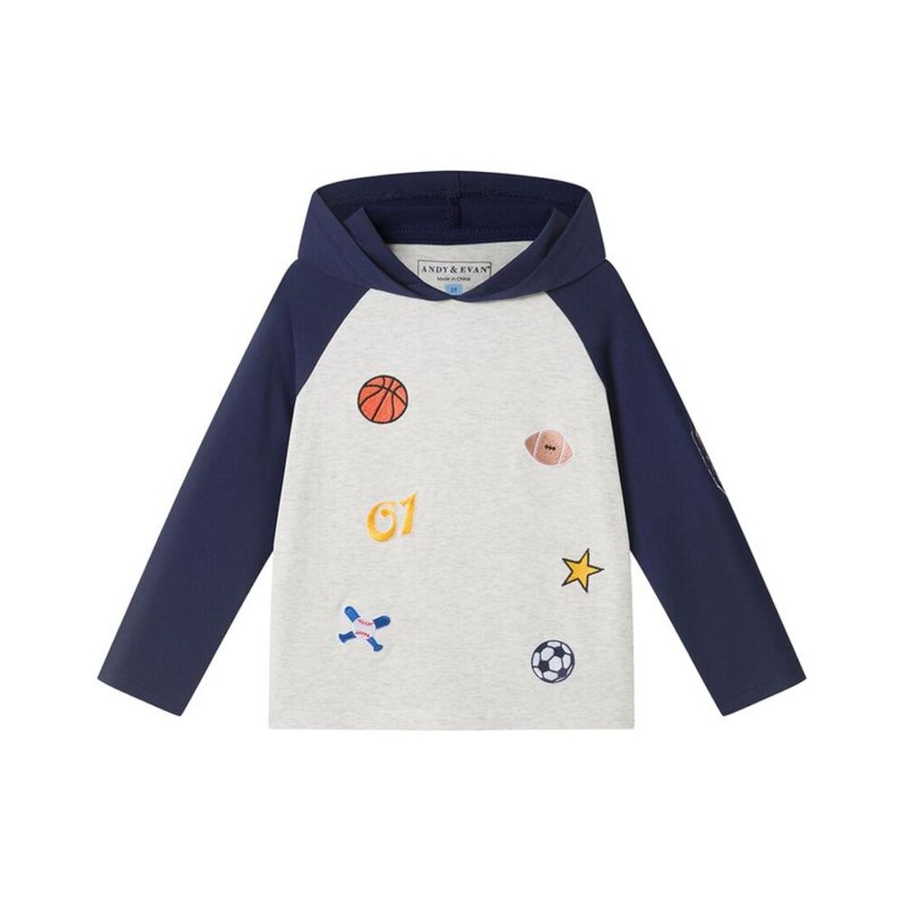 Andy & Evan Boys  Hoodied T-Shirt, Blue